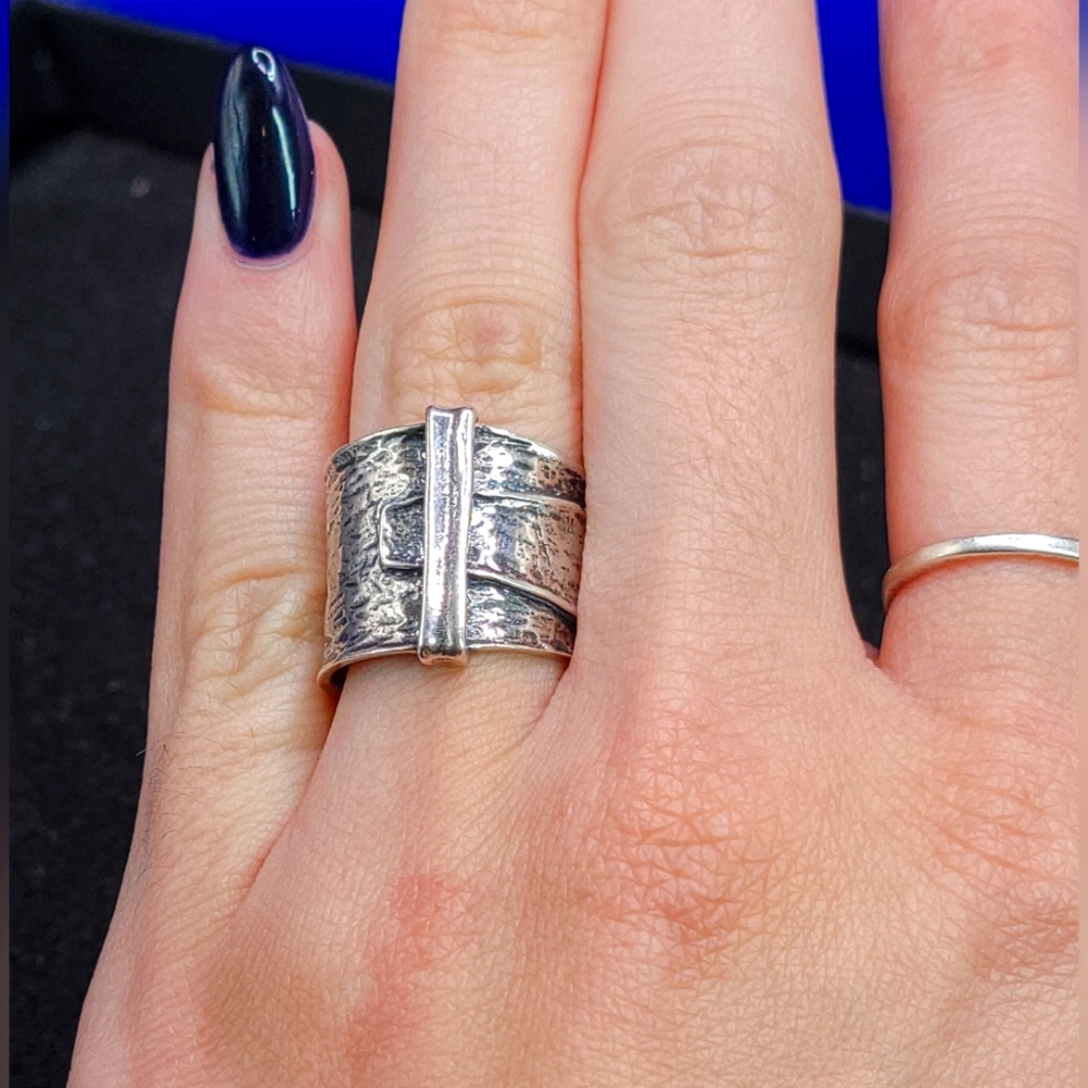 925 PZ ISRAEL STERLING SILVER RING SIZE 7 (003RING)